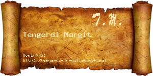 Tengerdi Margit névjegykártya